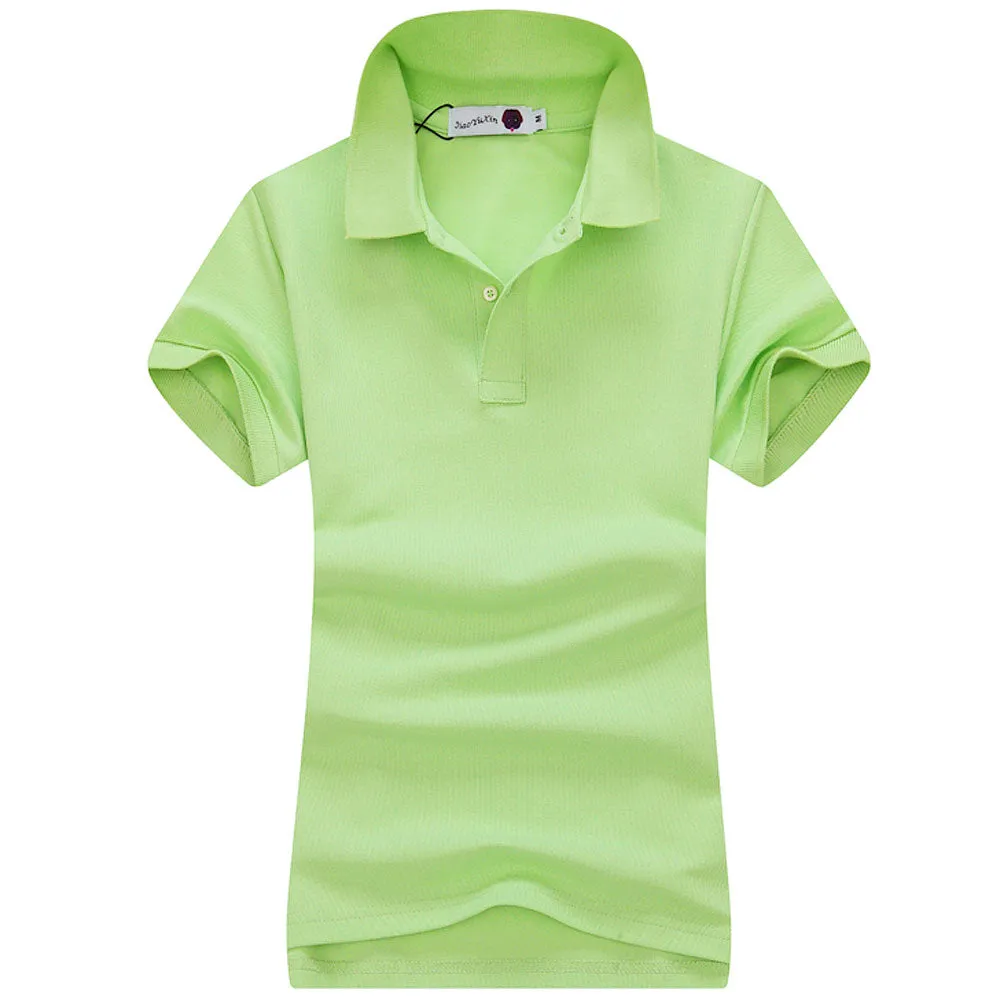 Women's Slim Fit Short Sleeve Polo T-Shirt