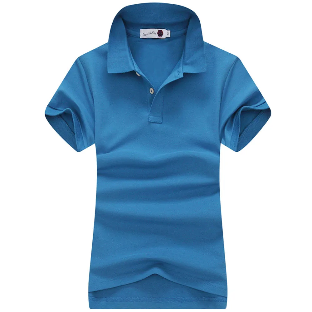 Women's Slim Fit Short Sleeve Polo T-Shirt