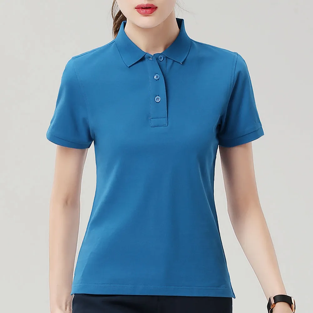 Women's Slim Fit Short Sleeve Polo T-Shirt