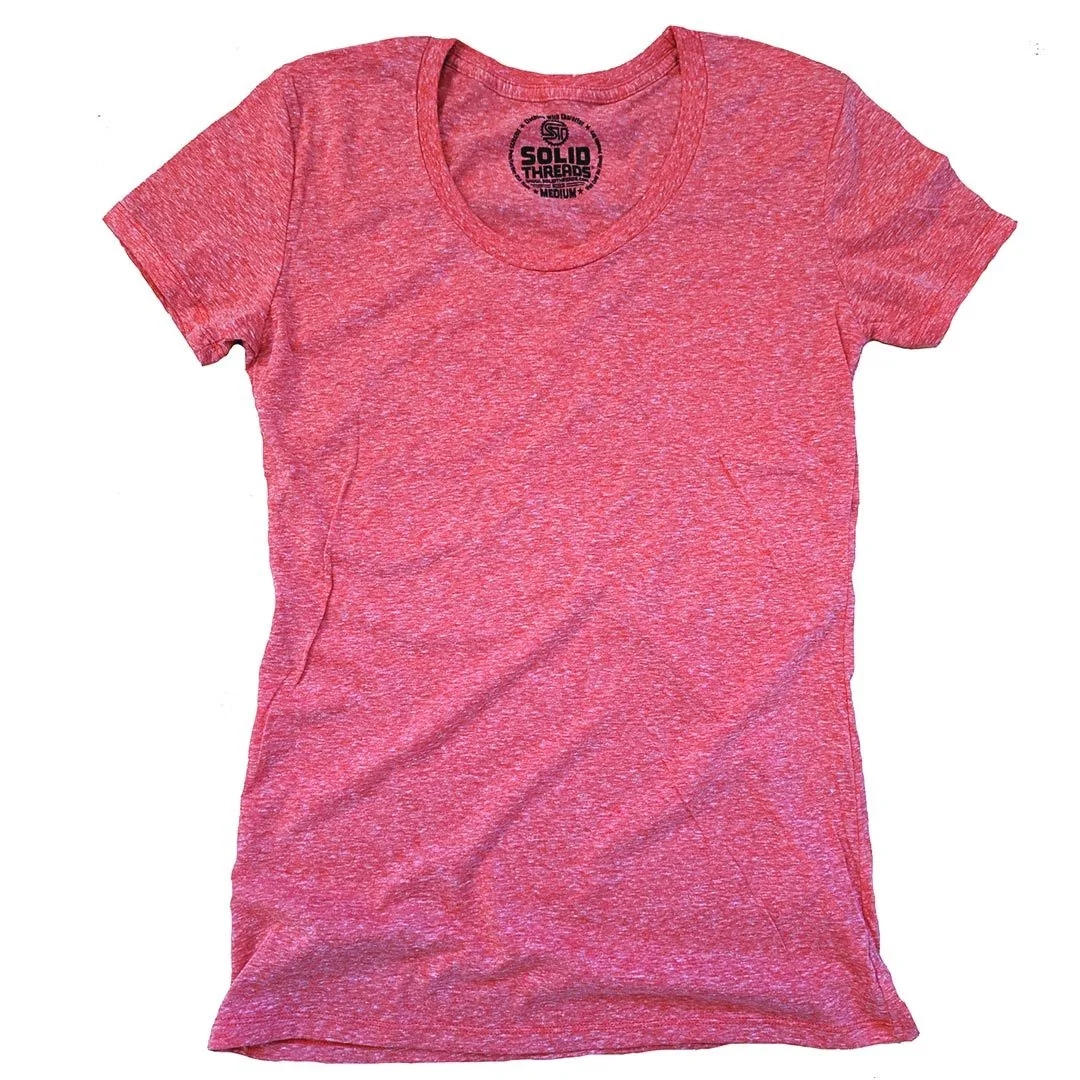 Women's Solid Threads Triblend Scoopneck T-shirt