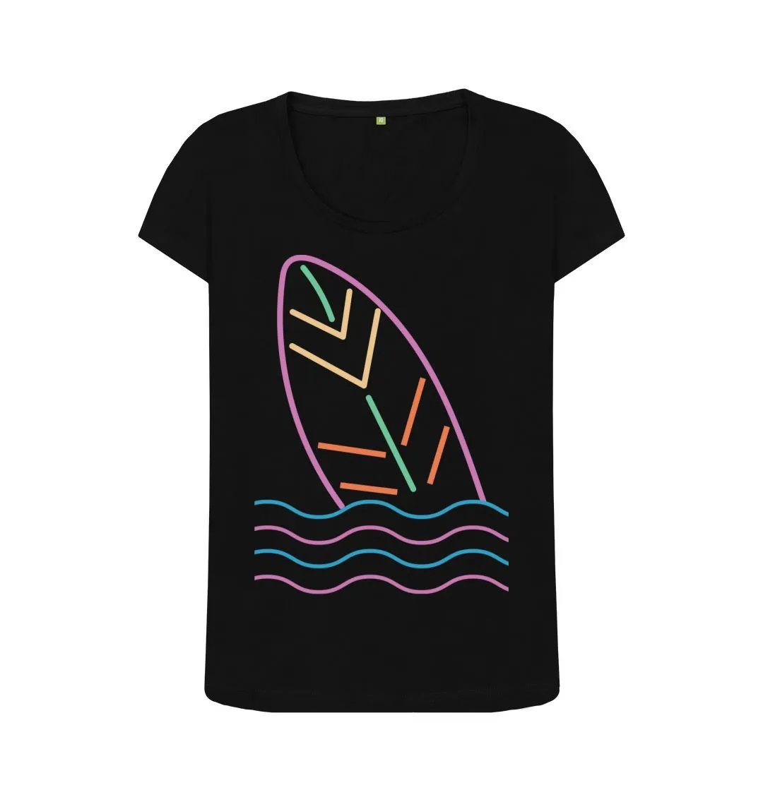 Women's Surf's Up Organic Scoop Neck Tee