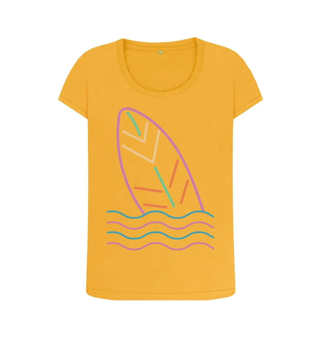 Women's Surf's Up Organic Scoop Neck Tee