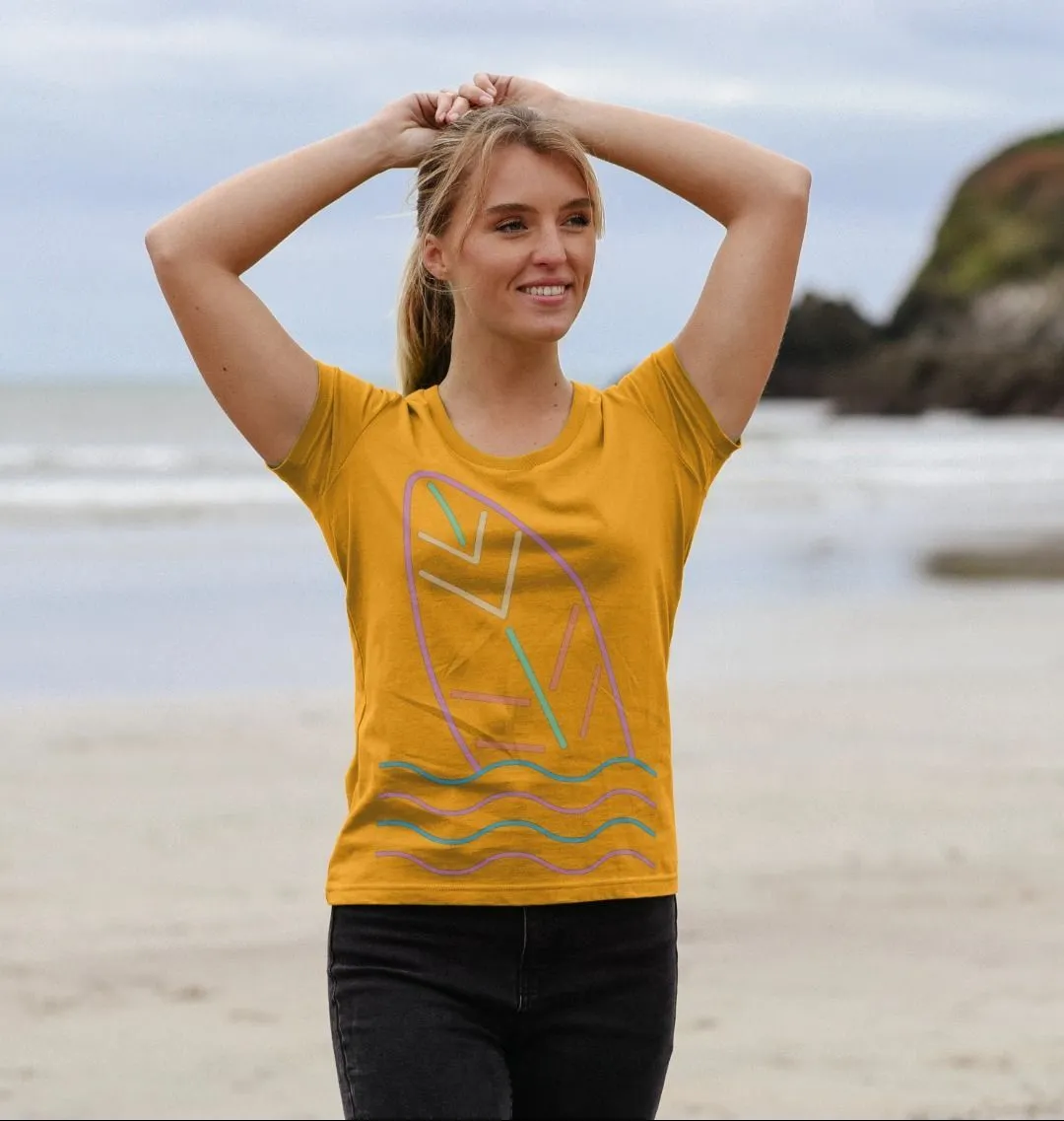 Women's Surf's Up Organic Scoop Neck Tee