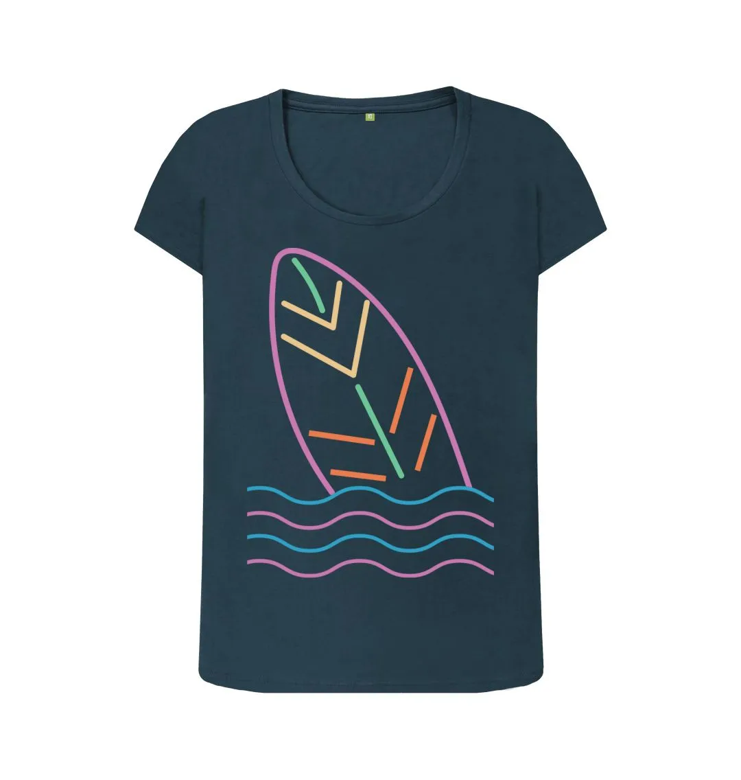 Women's Surf's Up Organic Scoop Neck Tee