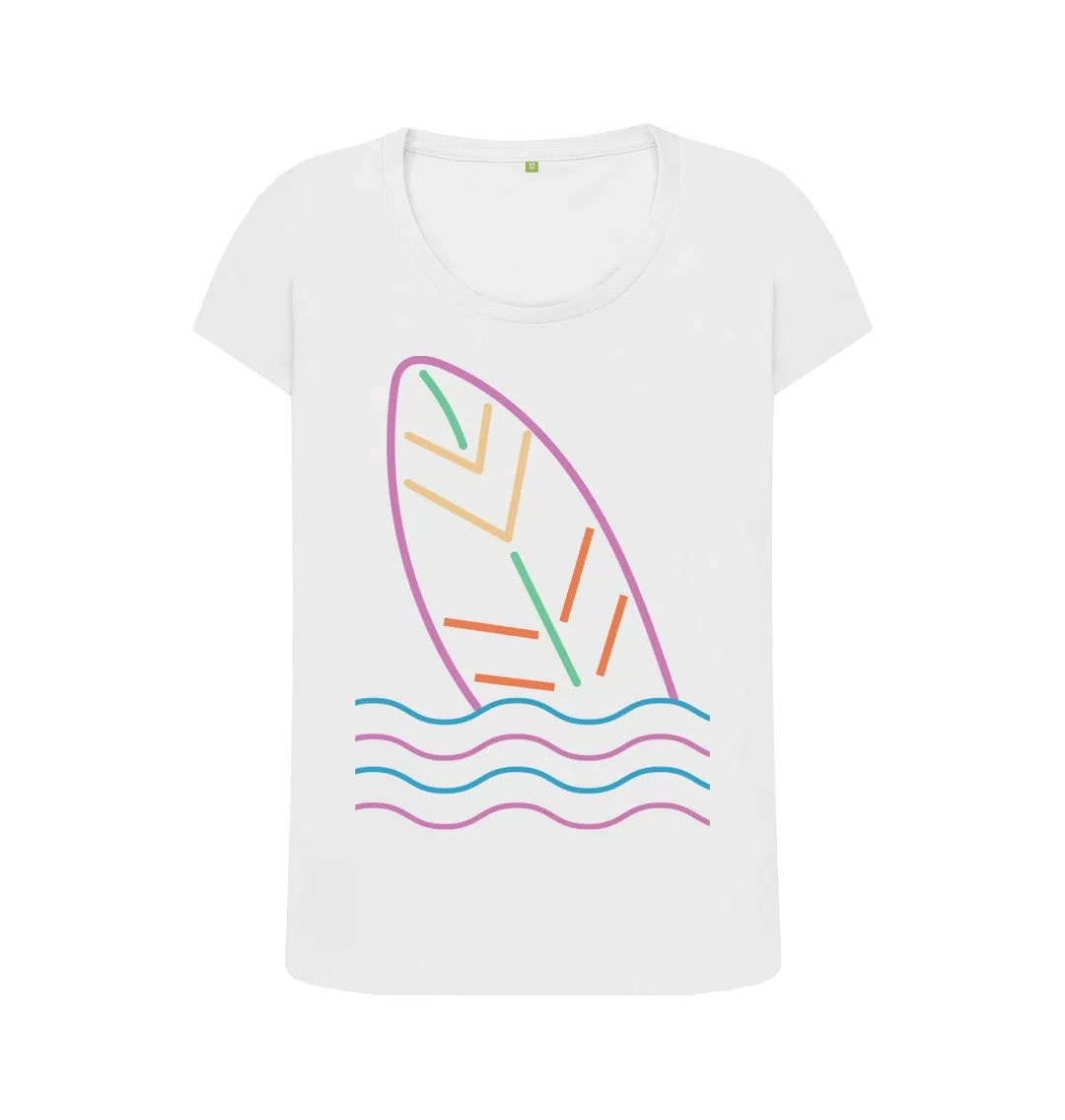 Women's Surf's Up Organic Scoop Neck Tee