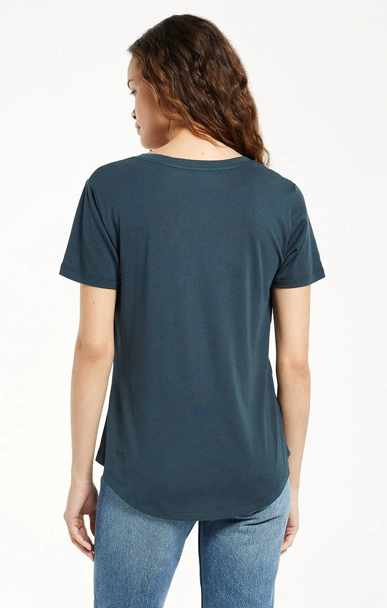 Z-Supply Kasey Modal V Neck Tee - Deep Emerald