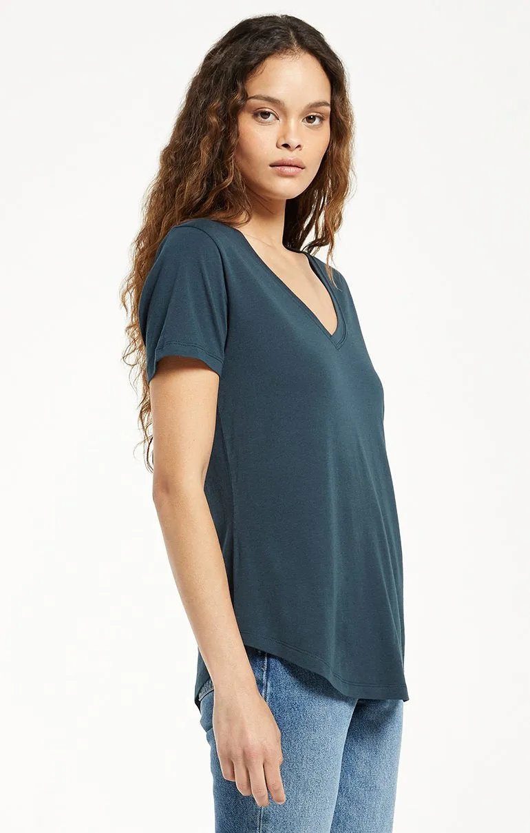 Z-Supply Kasey Modal V Neck Tee - Deep Emerald