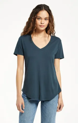 Z-Supply Kasey Modal V Neck Tee - Deep Emerald